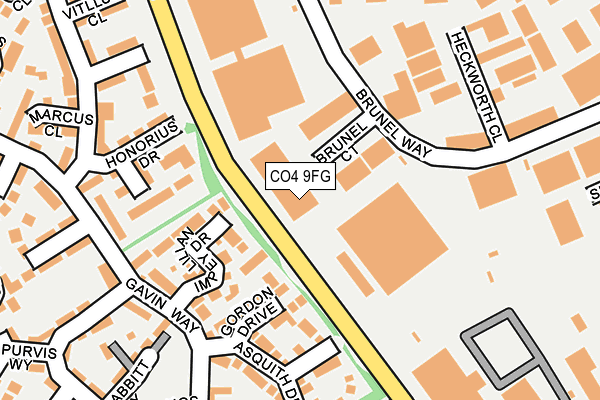 CO4 9FG map - OS OpenMap – Local (Ordnance Survey)
