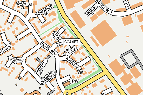 CO4 9FT map - OS OpenMap – Local (Ordnance Survey)