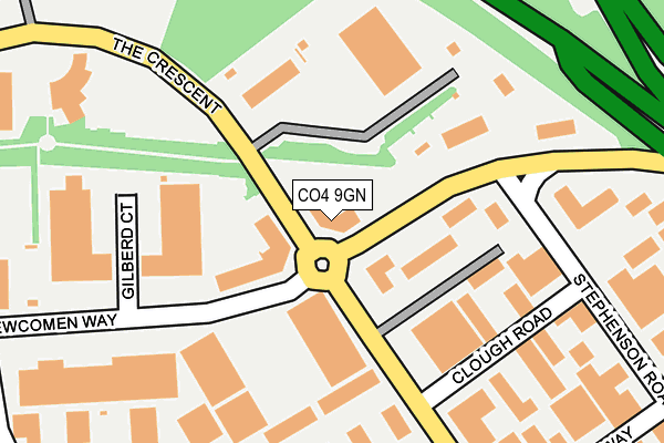 CO4 9GN map - OS OpenMap – Local (Ordnance Survey)