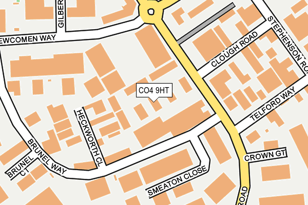 CO4 9HT map - OS OpenMap – Local (Ordnance Survey)