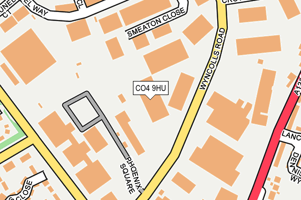 CO4 9HU map - OS OpenMap – Local (Ordnance Survey)