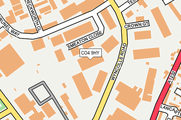 CO4 9HY map - OS OpenMap – Local (Ordnance Survey)