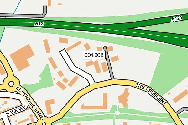 CO4 9QB map - OS OpenMap – Local (Ordnance Survey)