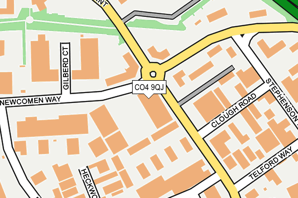 CO4 9QJ map - OS OpenMap – Local (Ordnance Survey)