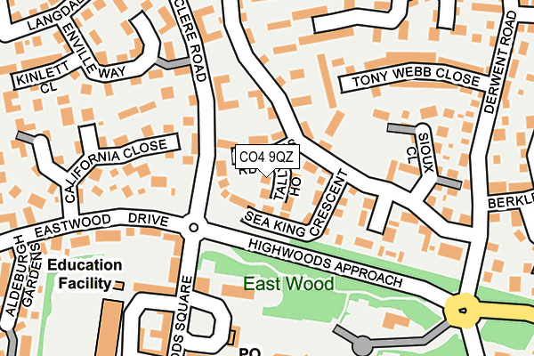 CO4 9QZ map - OS OpenMap – Local (Ordnance Survey)