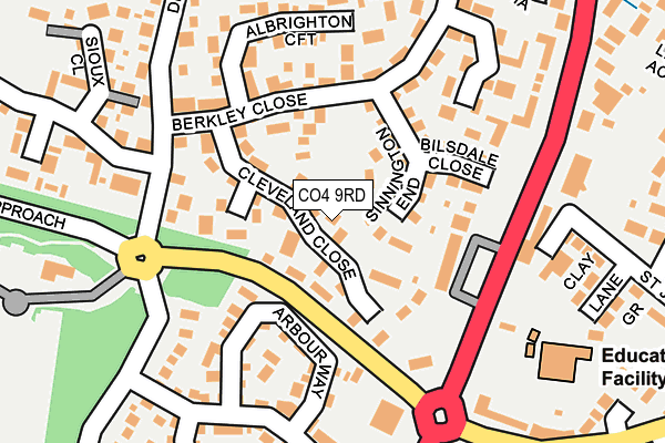 CO4 9RD map - OS OpenMap – Local (Ordnance Survey)