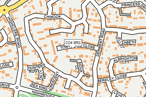 CO4 9RG map - OS OpenMap – Local (Ordnance Survey)