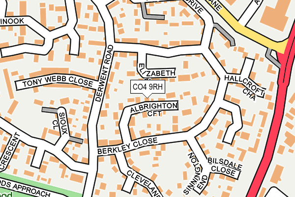 CO4 9RH map - OS OpenMap – Local (Ordnance Survey)