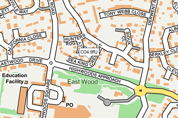 CO4 9RJ map - OS OpenMap – Local (Ordnance Survey)