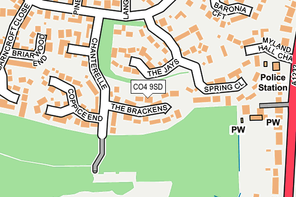 CO4 9SD map - OS OpenMap – Local (Ordnance Survey)