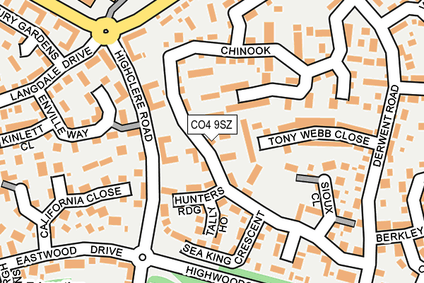 CO4 9SZ map - OS OpenMap – Local (Ordnance Survey)