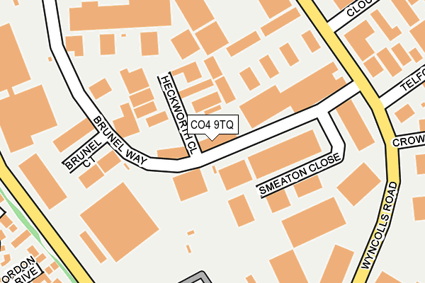 CO4 9TQ map - OS OpenMap – Local (Ordnance Survey)