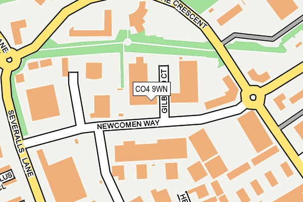 CO4 9WN map - OS OpenMap – Local (Ordnance Survey)