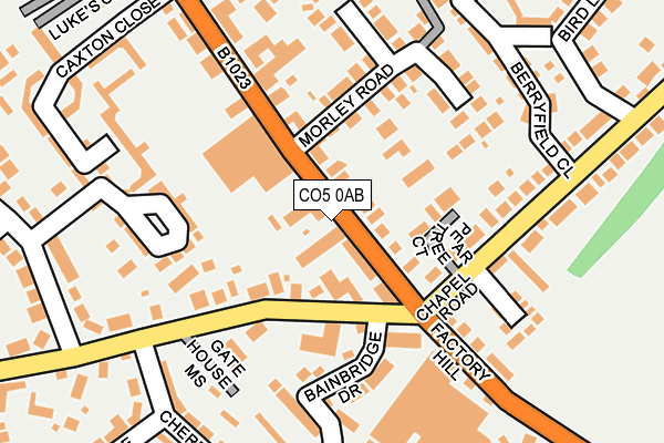 CO5 0AB map - OS OpenMap – Local (Ordnance Survey)