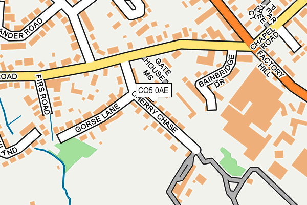 CO5 0AE map - OS OpenMap – Local (Ordnance Survey)