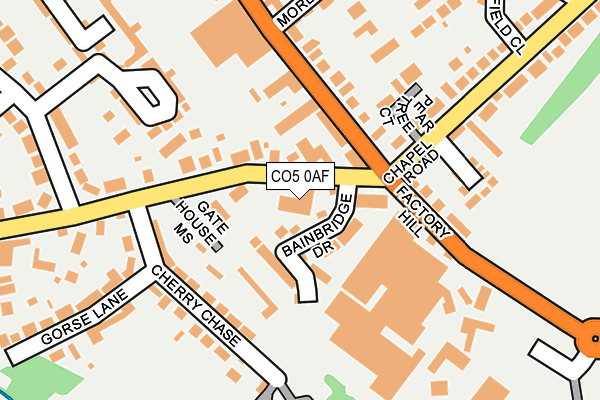 CO5 0AF map - OS OpenMap – Local (Ordnance Survey)