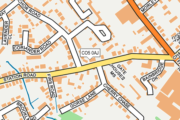 CO5 0AJ map - OS OpenMap – Local (Ordnance Survey)