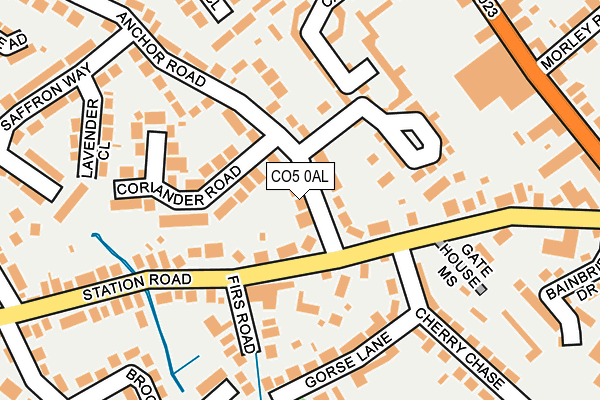 CO5 0AL map - OS OpenMap – Local (Ordnance Survey)