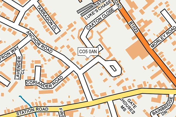 CO5 0AN map - OS OpenMap – Local (Ordnance Survey)