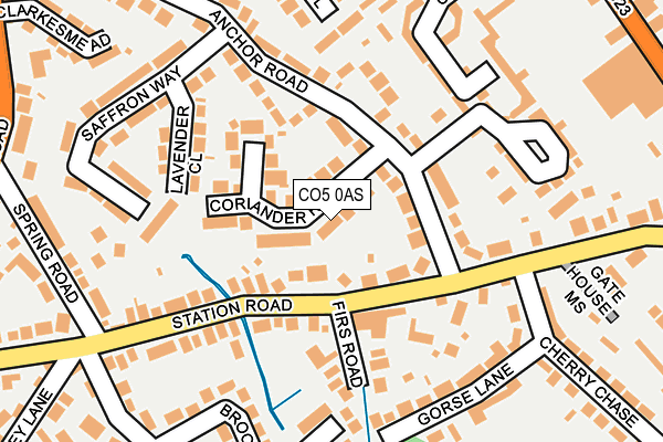 CO5 0AS map - OS OpenMap – Local (Ordnance Survey)