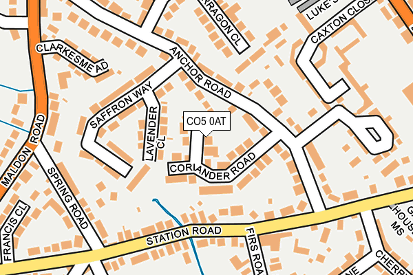 CO5 0AT map - OS OpenMap – Local (Ordnance Survey)