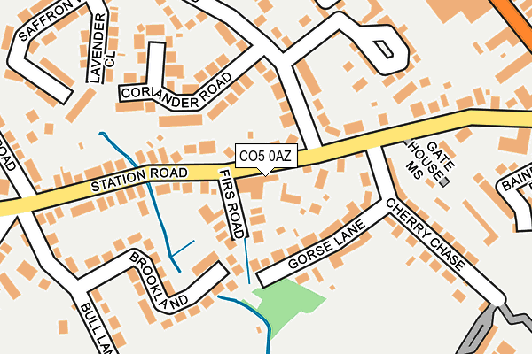CO5 0AZ map - OS OpenMap – Local (Ordnance Survey)