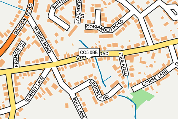CO5 0BB map - OS OpenMap – Local (Ordnance Survey)