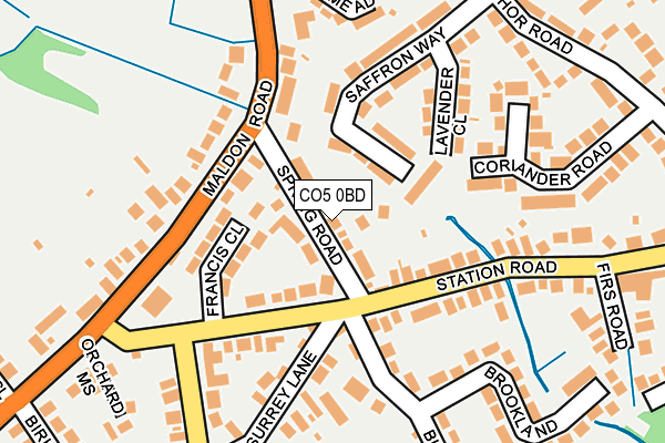 CO5 0BD map - OS OpenMap – Local (Ordnance Survey)