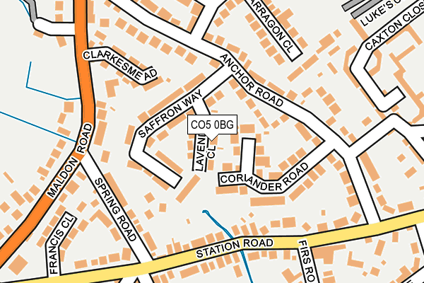 CO5 0BG map - OS OpenMap – Local (Ordnance Survey)