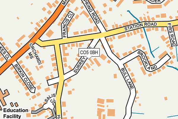 CO5 0BH map - OS OpenMap – Local (Ordnance Survey)