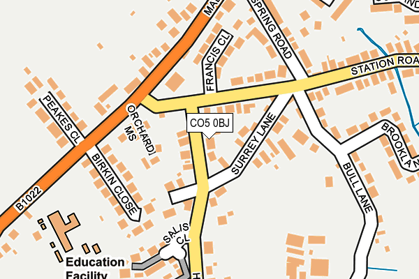 CO5 0BJ map - OS OpenMap – Local (Ordnance Survey)