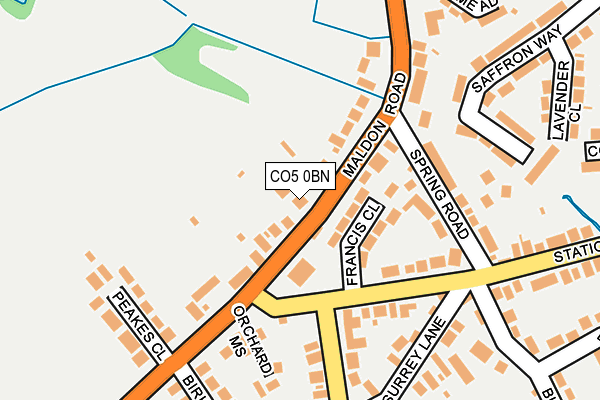 CO5 0BN map - OS OpenMap – Local (Ordnance Survey)