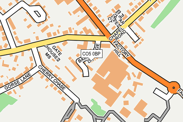 CO5 0BP map - OS OpenMap – Local (Ordnance Survey)