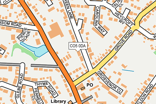 CO5 0DA map - OS OpenMap – Local (Ordnance Survey)