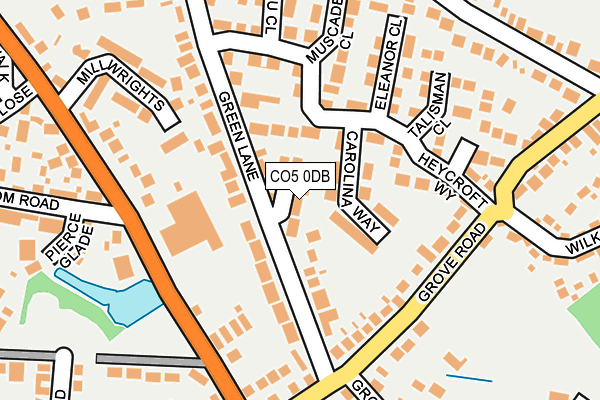 CO5 0DB map - OS OpenMap – Local (Ordnance Survey)