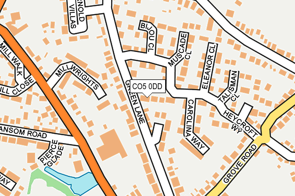 CO5 0DD map - OS OpenMap – Local (Ordnance Survey)