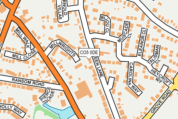 CO5 0DE map - OS OpenMap – Local (Ordnance Survey)