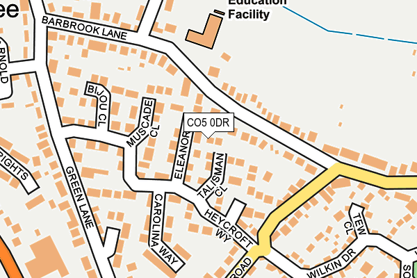 CO5 0DR map - OS OpenMap – Local (Ordnance Survey)