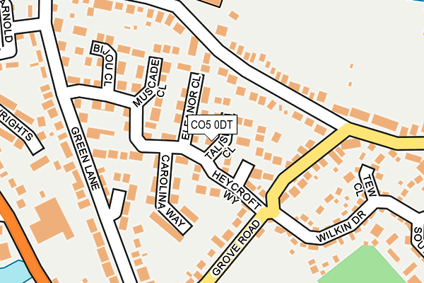 CO5 0DT map - OS OpenMap – Local (Ordnance Survey)
