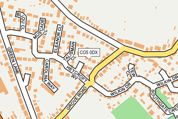CO5 0DX map - OS OpenMap – Local (Ordnance Survey)