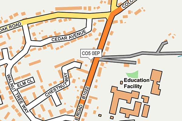 CO5 0EP map - OS OpenMap – Local (Ordnance Survey)