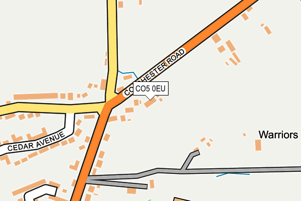CO5 0EU map - OS OpenMap – Local (Ordnance Survey)