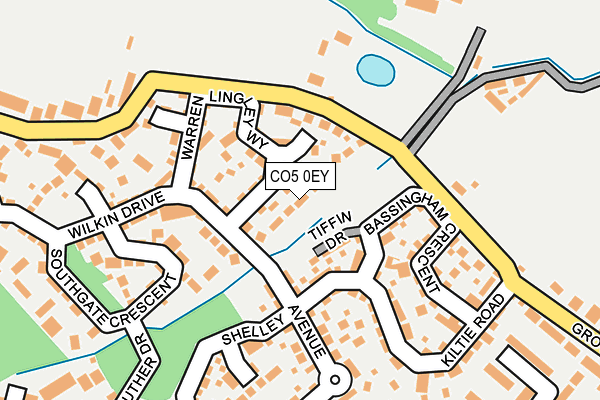 CO5 0EY map - OS OpenMap – Local (Ordnance Survey)