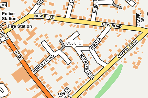 CO5 0FQ map - OS OpenMap – Local (Ordnance Survey)