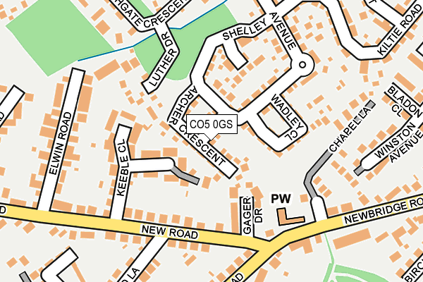 CO5 0GS map - OS OpenMap – Local (Ordnance Survey)