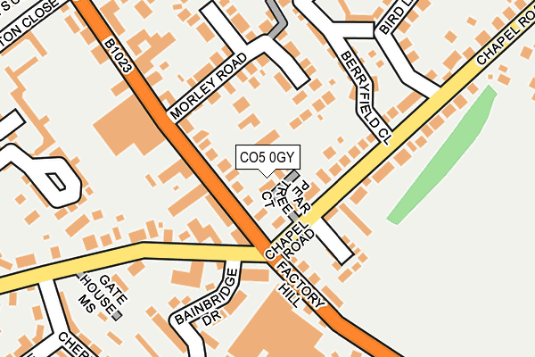 CO5 0GY map - OS OpenMap – Local (Ordnance Survey)