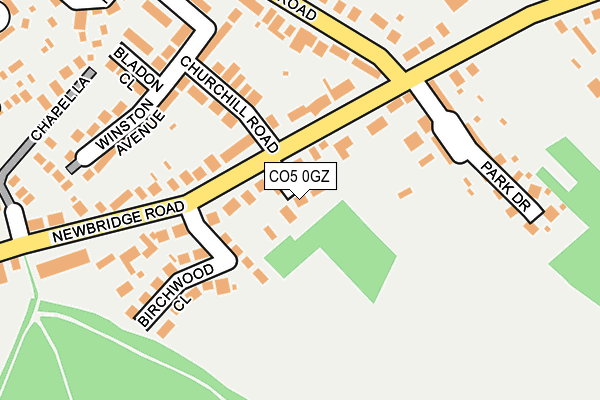 CO5 0GZ map - OS OpenMap – Local (Ordnance Survey)