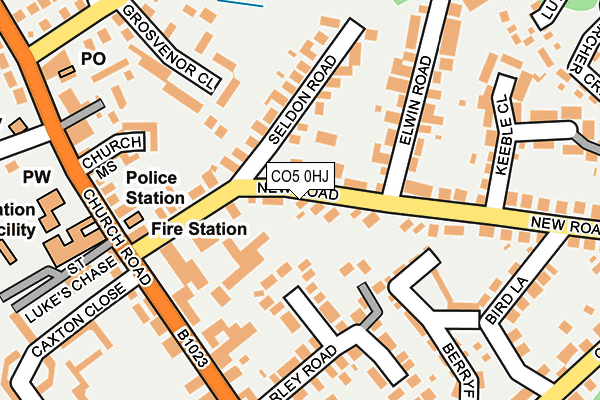 CO5 0HJ map - OS OpenMap – Local (Ordnance Survey)
