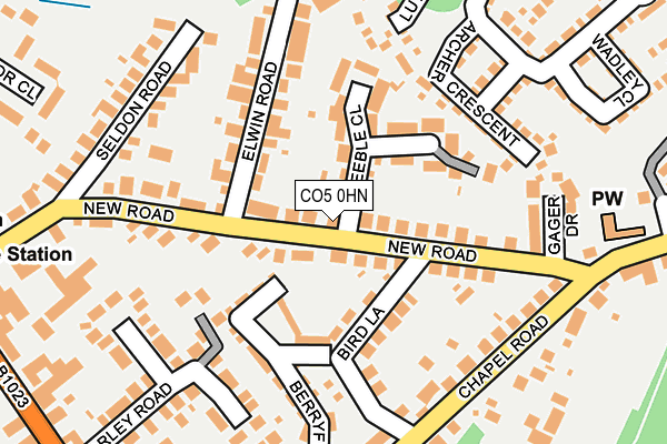 CO5 0HN map - OS OpenMap – Local (Ordnance Survey)