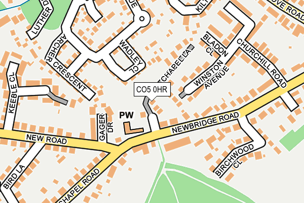 CO5 0HR map - OS OpenMap – Local (Ordnance Survey)